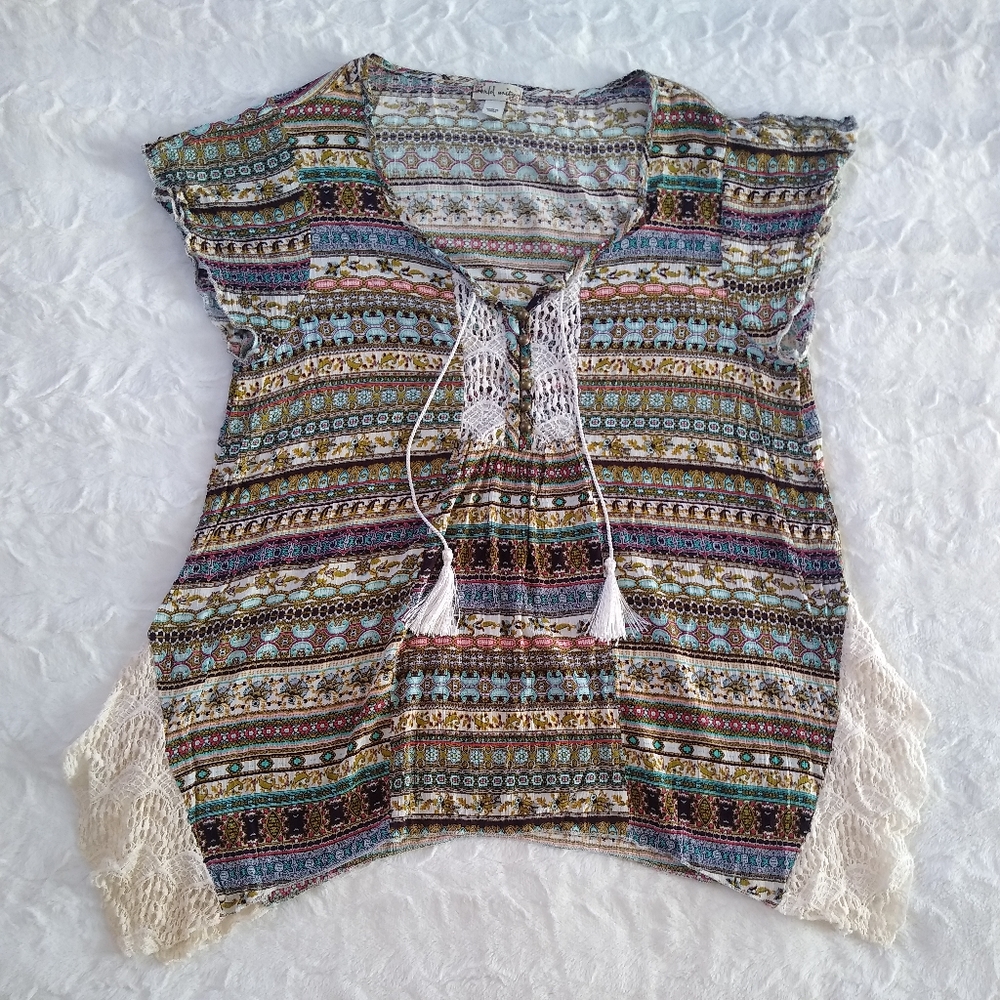 World Unity Crochet Boho Top